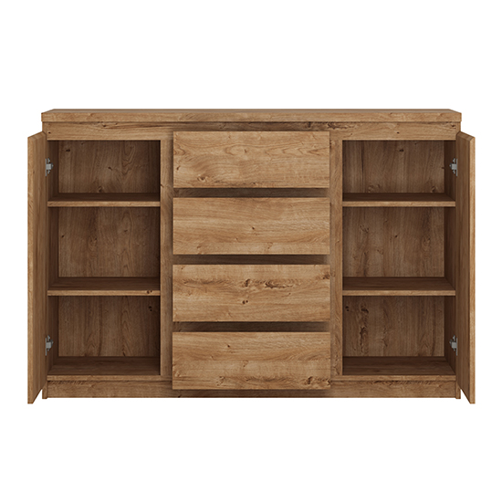 Felton Wooden Sideboard With 4 Drawers In Oak